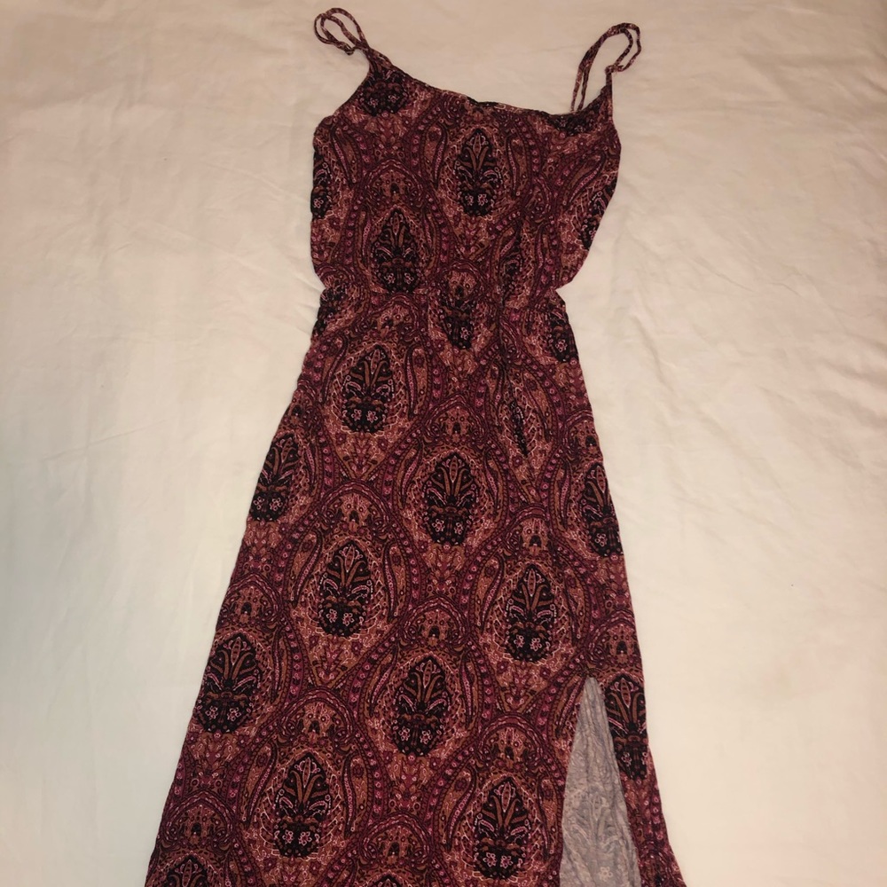 Side slit maxi dress